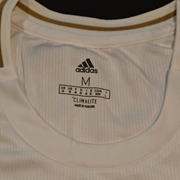Adidas Real Madrid 2019/2020 Home Jersey White/Gold Men's Sizes M and L Soccer - Picture 13 of 14